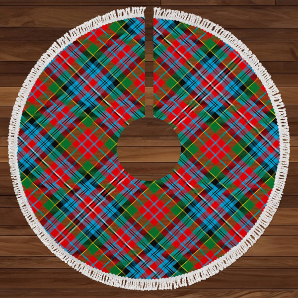 Kidd Rock and Wheel Modern Tartan Christmas Tree Skirt