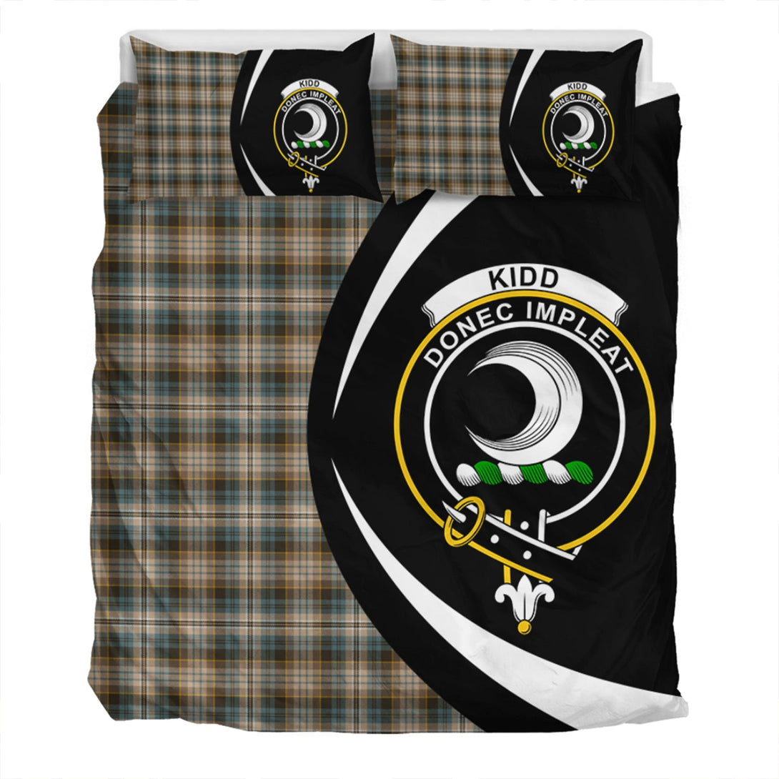 Kidd Weathered Clan Badge Tartan Bedding Set Circle Style