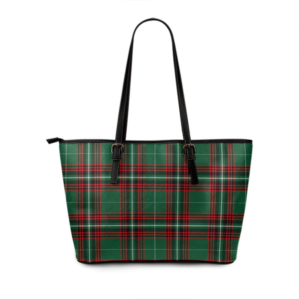 Kiernan Modern Tartan Leather Tote Bag