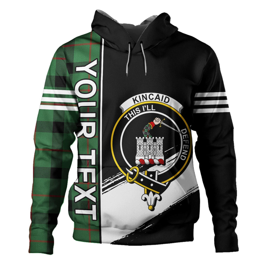 Kincaid Ancient Clan Badge Tartan Hoodie Quarter Style Personalized