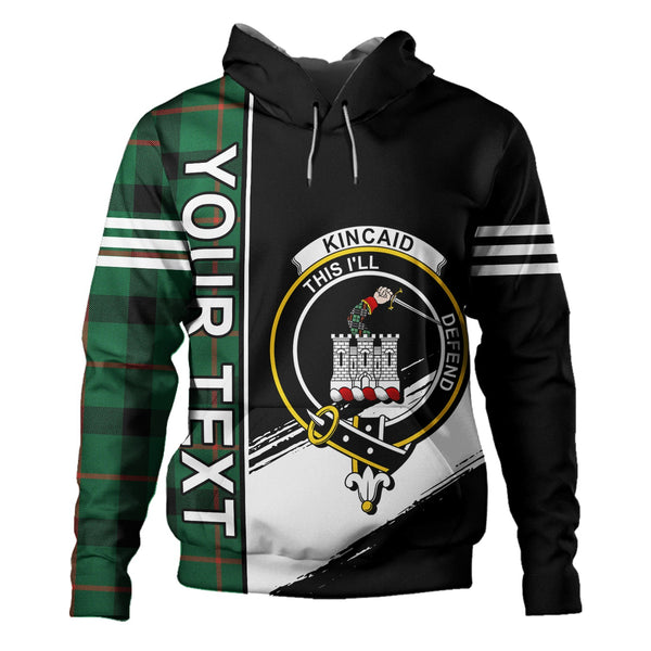 Kincaid Modern Clan Badge Tartan Hoodie Quarter Style Personalized