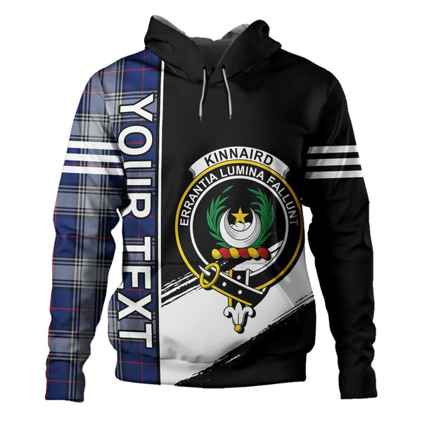 Kinnaird Modern Clan Badge Tartan Hoodie Quarter Style Personalized