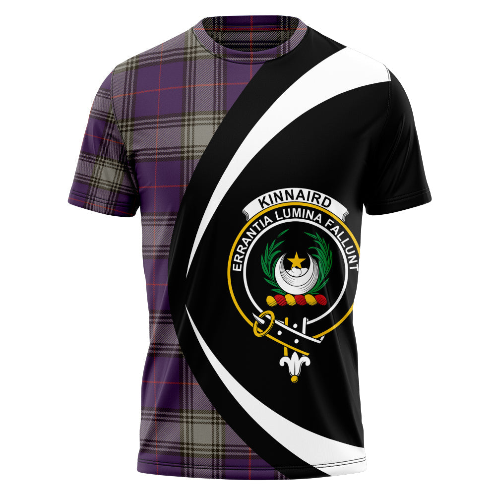 Kinnaird Weathered Clan Badge Tartan T-Shirt Circle Style Personalized