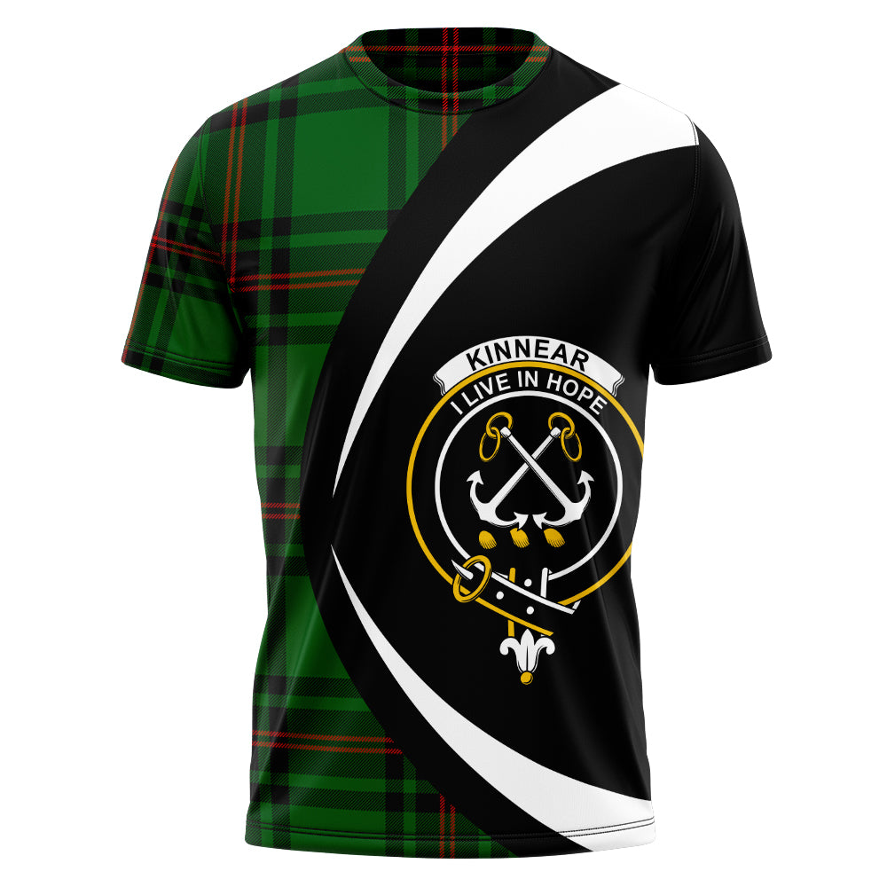 Kinnear Clan Badge Tartan T-Shirt Circle Style Personalized