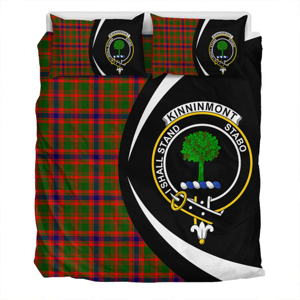 Kinninmont Clan Badge Tartan Bedding Set Circle Style