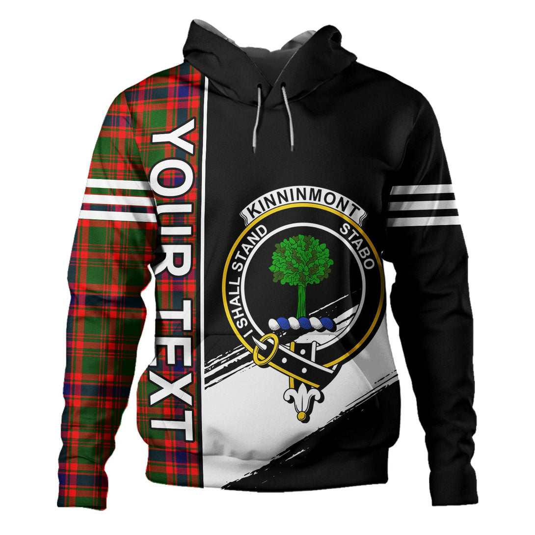 Kinninmont Clan Badge Tartan Hoodie Quarter Style Personalized