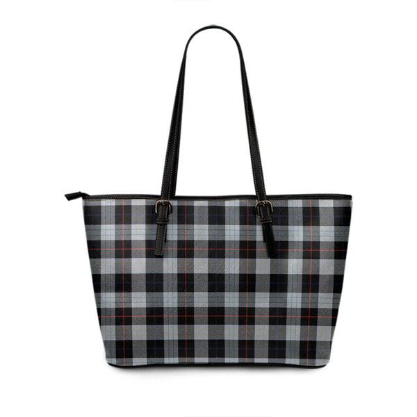 Kinnison Modern Tartan Leather Tote Bag