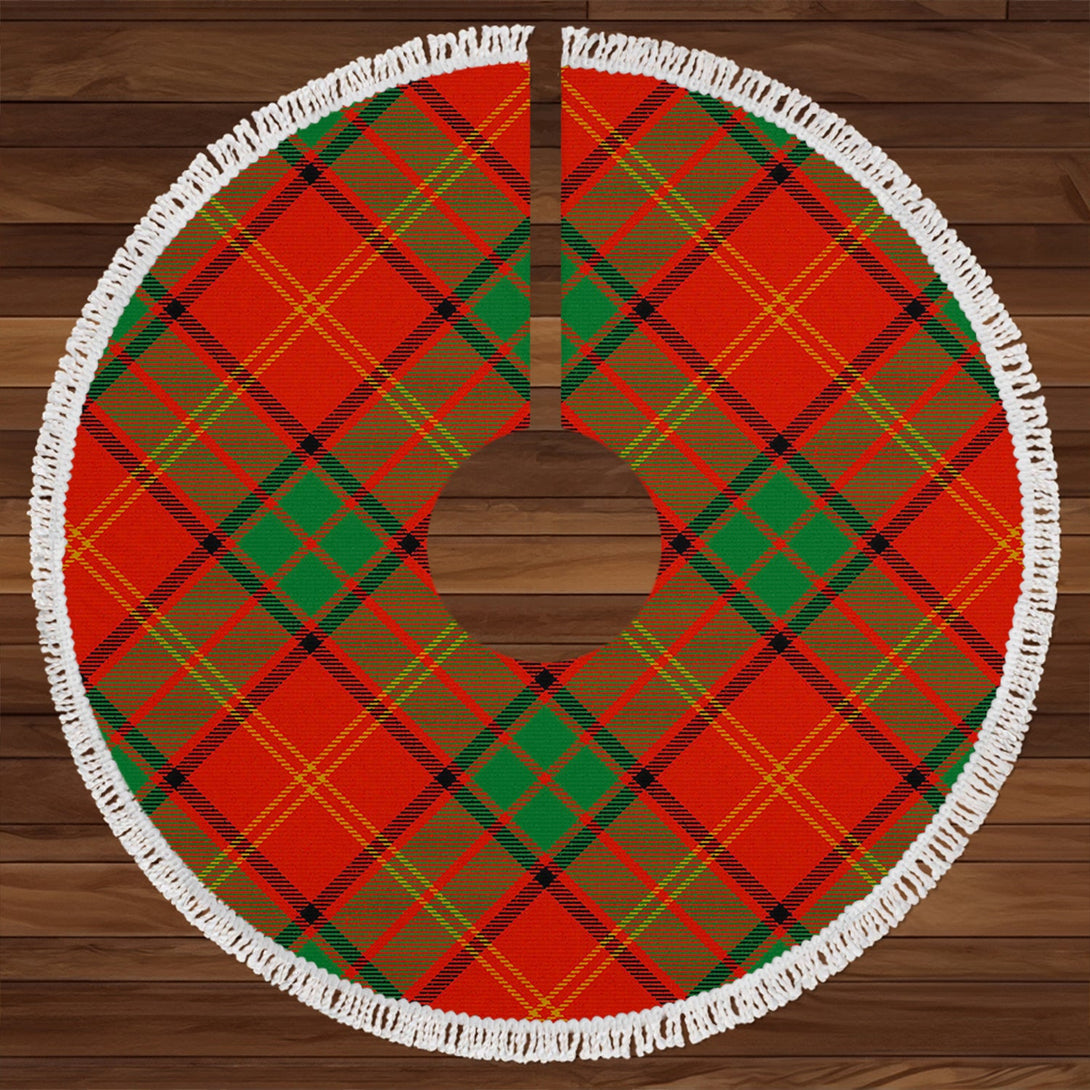 Kirk Ancient Clan Badge Tartan Christmas Tree Skirt