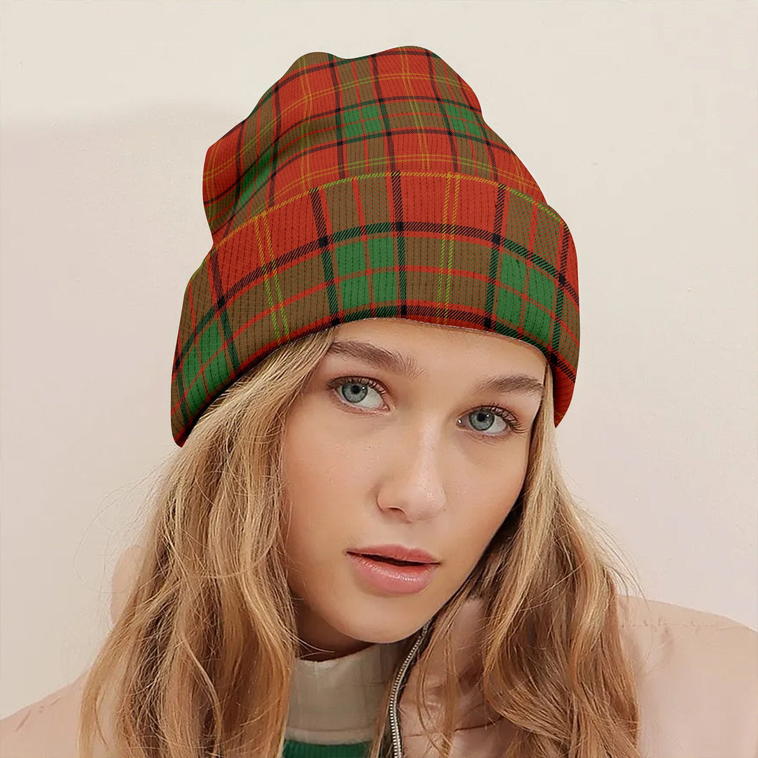 Kirk Ancient Clan Badge Tartan Knitted Beanie