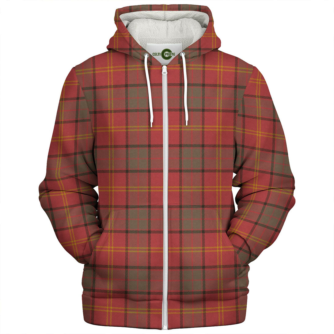 Kirk Weathered Clan Badge Tartan Sherpa Hoodie