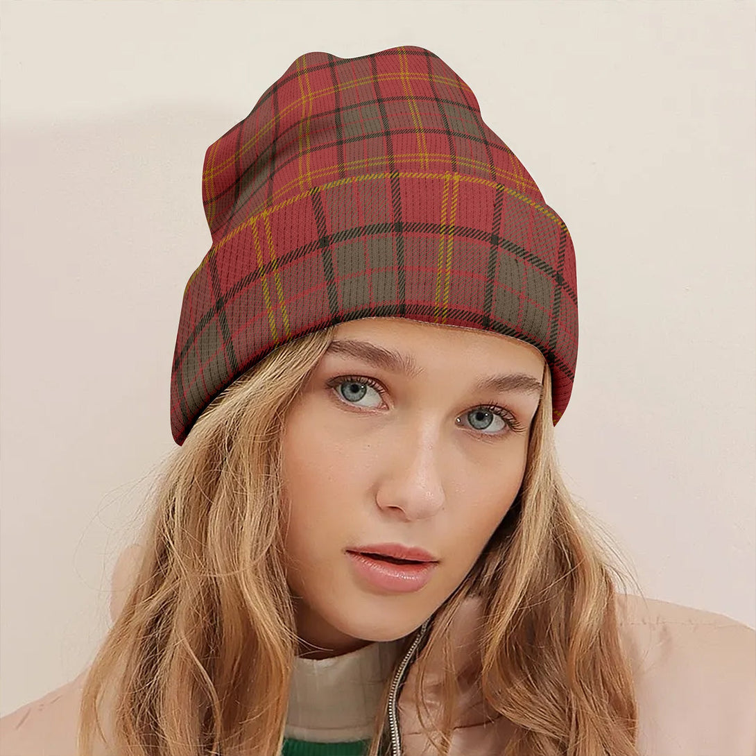 Kirk Weathered Clan Badge Tartan Knitted Beanie