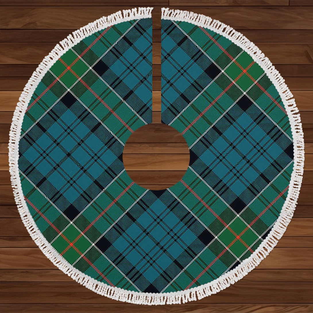 Kirkpatrick Clan Badge Tartan Christmas Tree Skirt