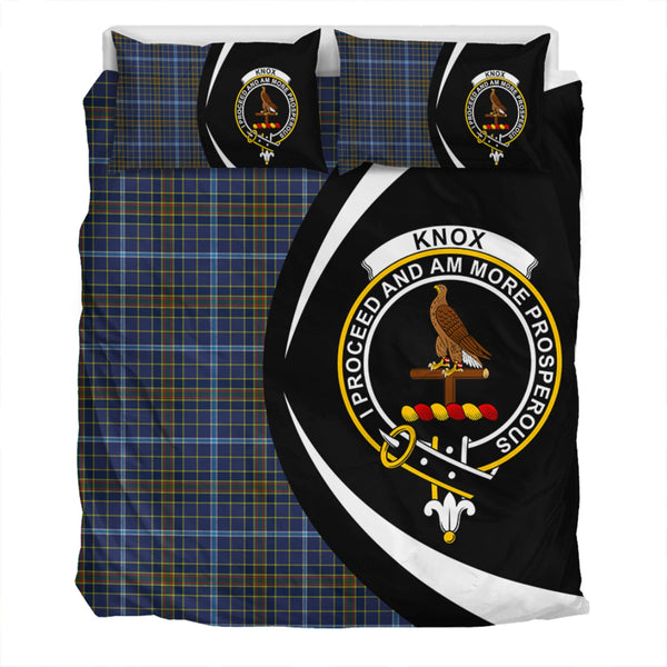 Knox Clan Badge Tartan Bedding Set Circle Style