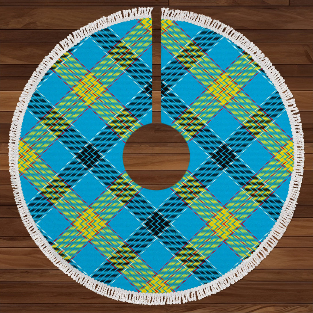 Laing (Lang) Modern Clan Badge Tartan Christmas Tree Skirt