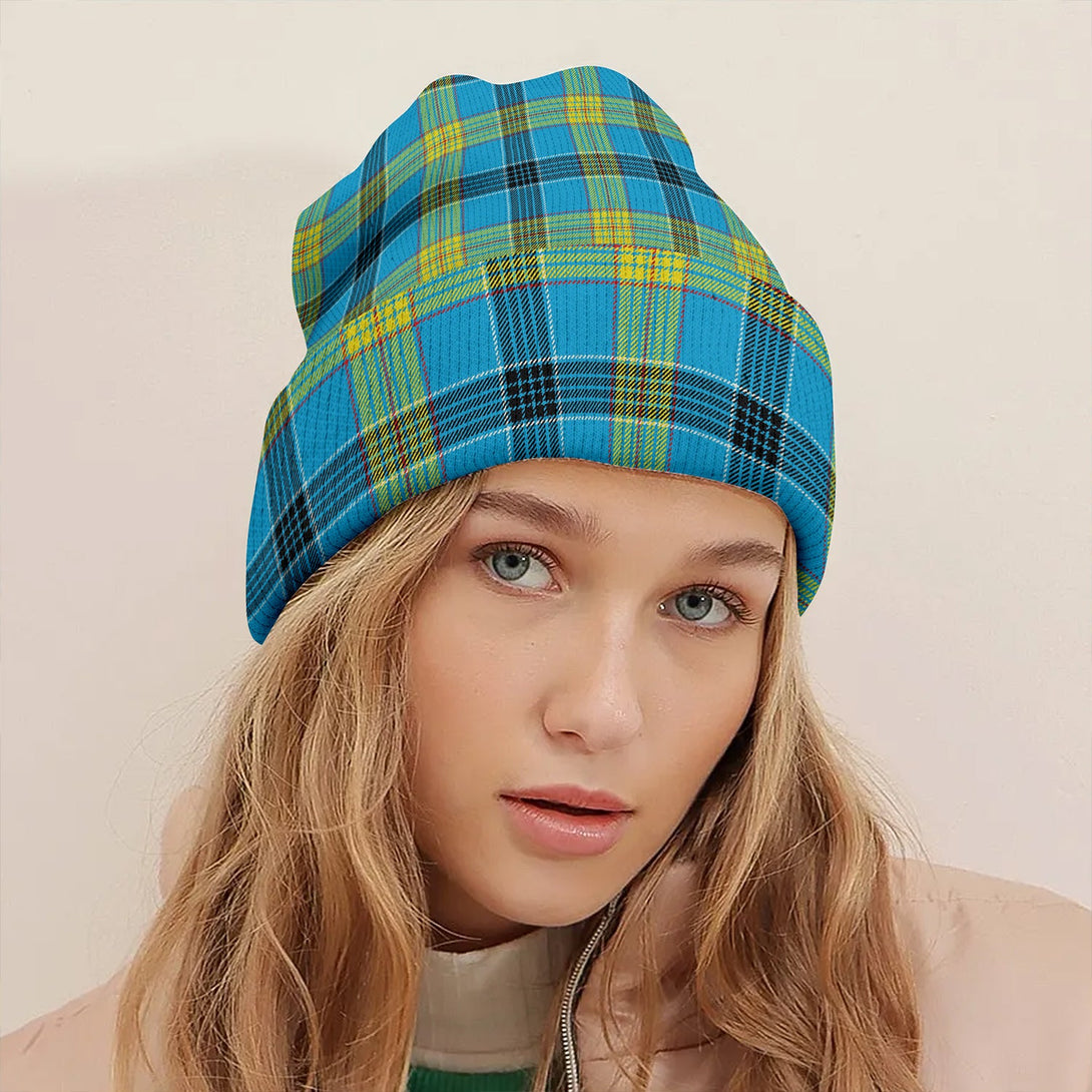 Laing (Lang) Modern Clan Badge Tartan Knitted Beanie