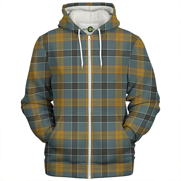 Laing (Lang) Weathered Clan Badge Tartan Sherpa Hoodie