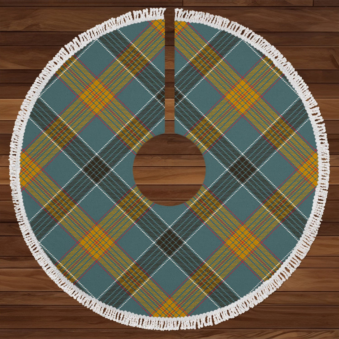 Laing (Lang) Weathered Clan Badge Tartan Christmas Tree Skirt