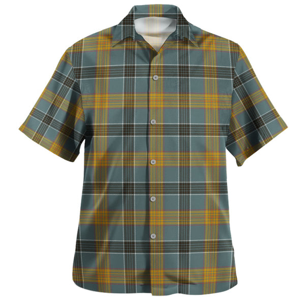 Laing (Lang) Weathered Clan Badge Tartan Hawaiian Shirt