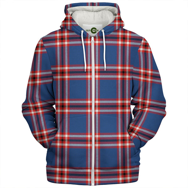 Laing of Archiestown (Lang of Archiestown) Modern Clan Badge Tartan Sherpa Hoodie