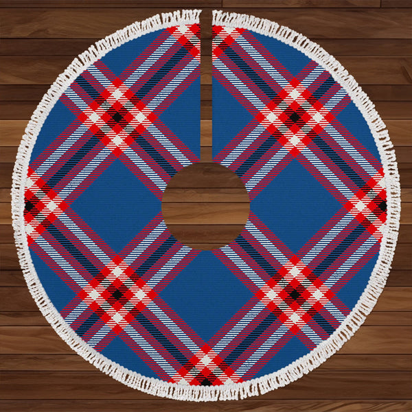 Laing of Archiestown (Lang of Archiestown) Modern Clan Badge Tartan Christmas Tree Skirt