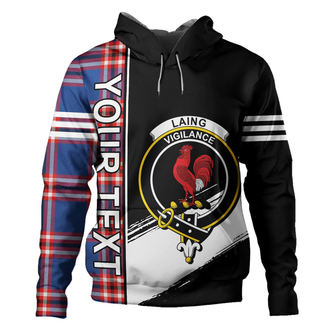 Laing of Archiestown (Lang of Archiestown) Modern Clan Badge Tartan Hoodie Quarter Style Personalized