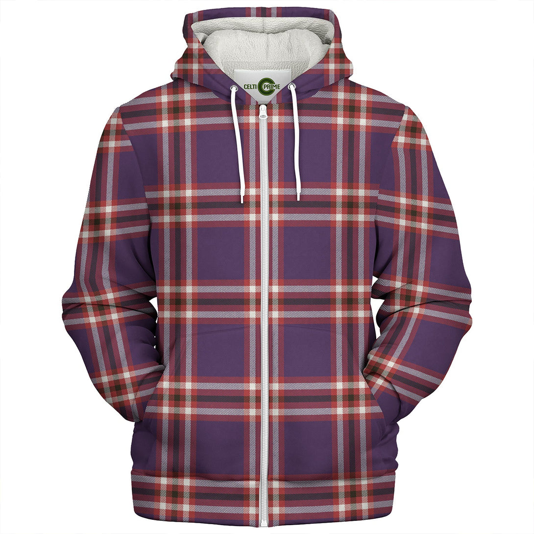 Laing of Archiestown (Lang of Archiestown) Weathered Clan Badge Tartan Sherpa Hoodie