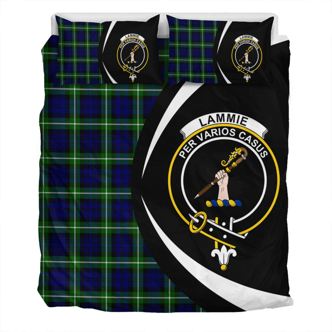 Lammie Clan Badge Tartan Bedding Set Circle Style