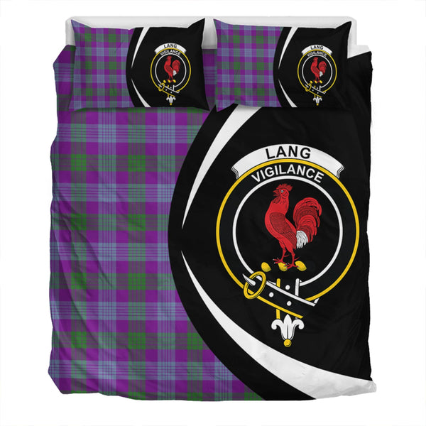 Lang (Laing) Ancient Clan Badge Tartan Bedding Set Circle Style