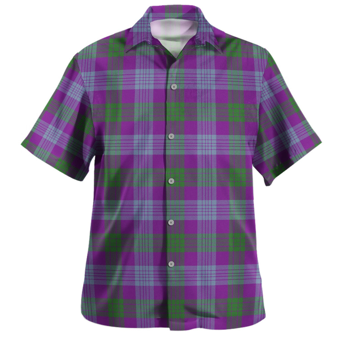 Lang (Laing) Ancient Clan Badge Tartan Hawaiian Shirt