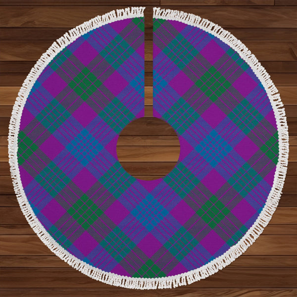 Lang (Laing) Modern Clan Badge Tartan Christmas Tree Skirt