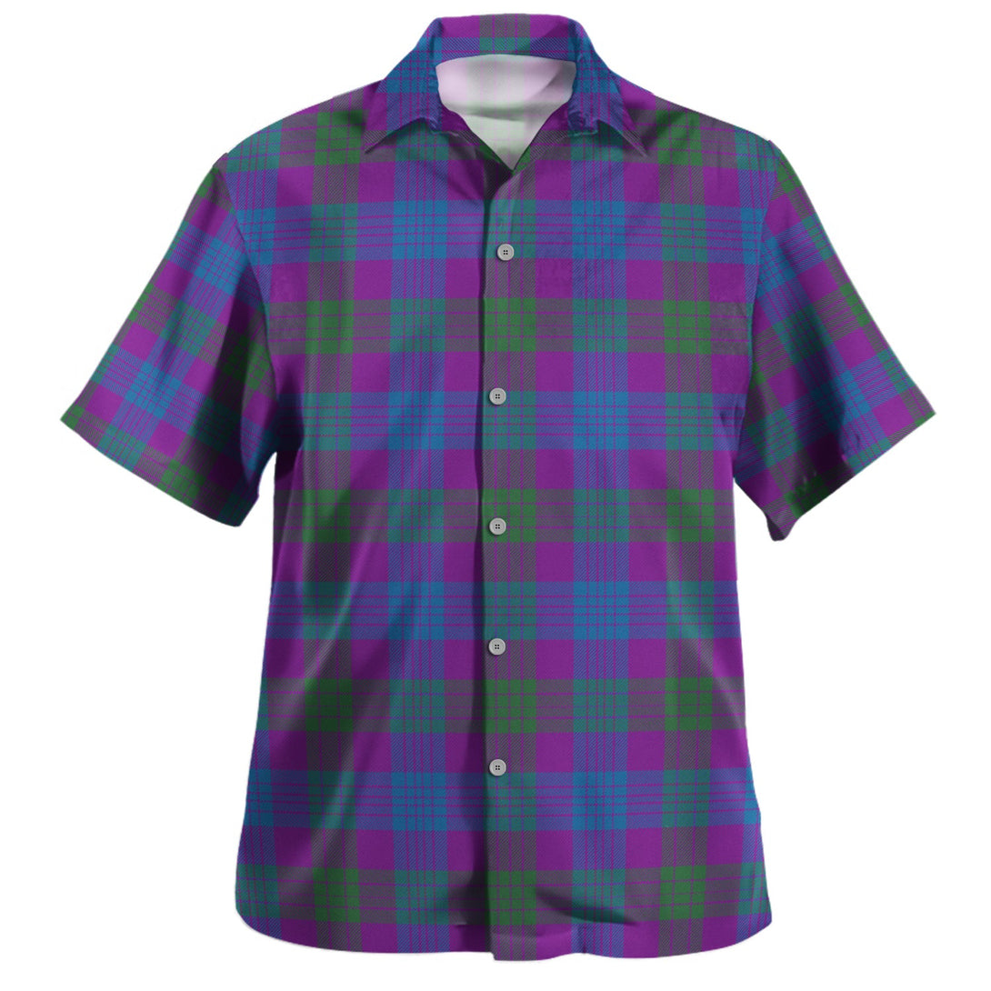 Lang (Laing) Modern Clan Badge Tartan Hawaiian Shirt