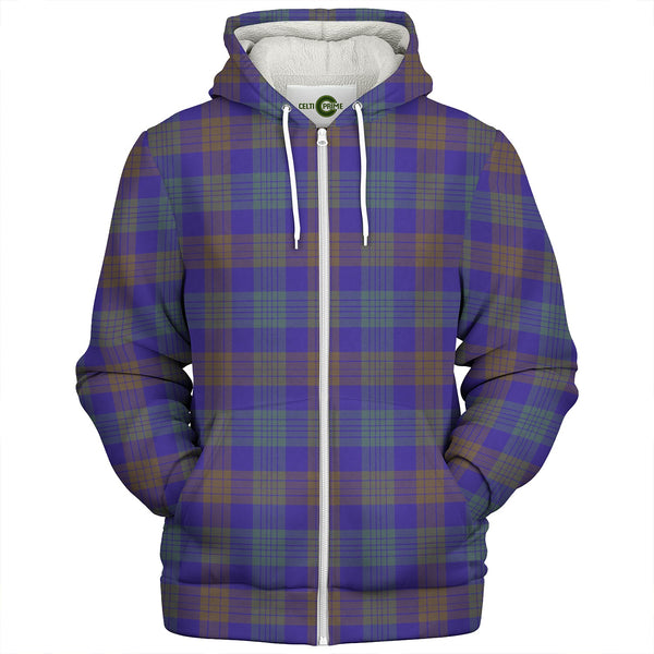 Lang (Laing) Weathered Clan Badge Tartan Sherpa Hoodie