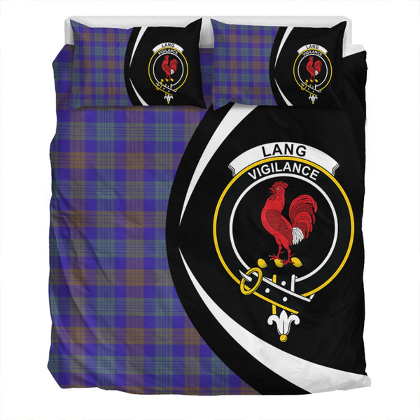 Lang (Laing) Weathered Clan Badge Tartan Bedding Set Circle Style