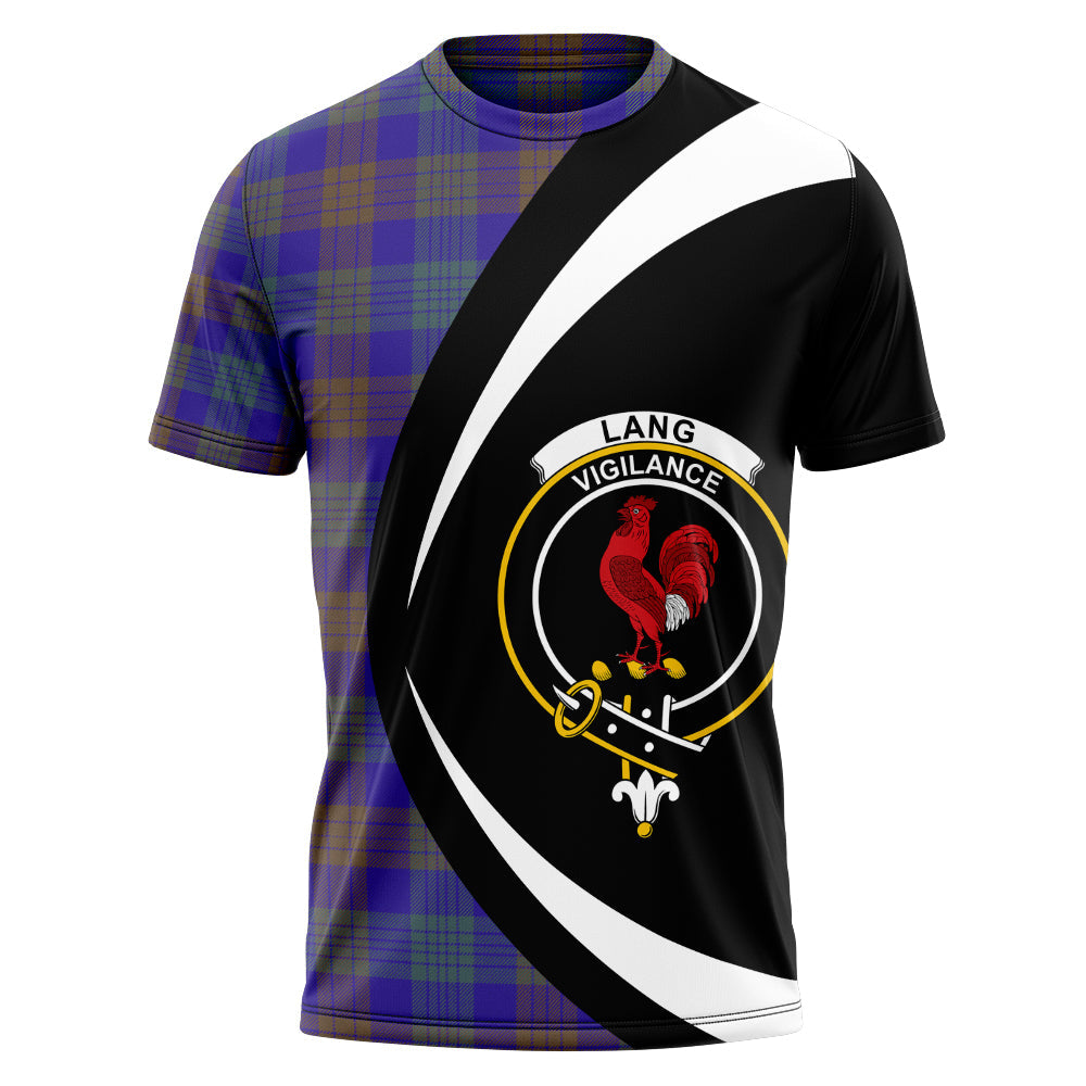 Lang (Laing) Weathered Clan Badge Tartan T-Shirt Circle Style Personalized