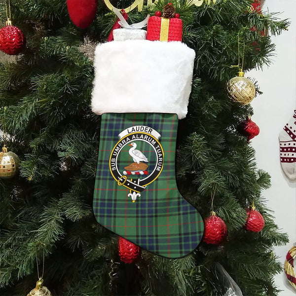 Lauder Modern Clan Badge Tartan Christmas Stocking