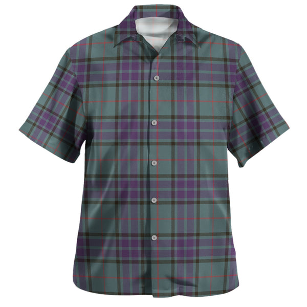 Lauder Weathered Clan Badge Tartan Hawaiian Shirt