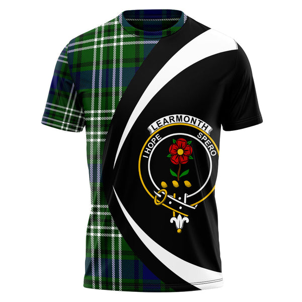 Learmonth Clan Badge Tartan T-Shirt Circle Style Personalized