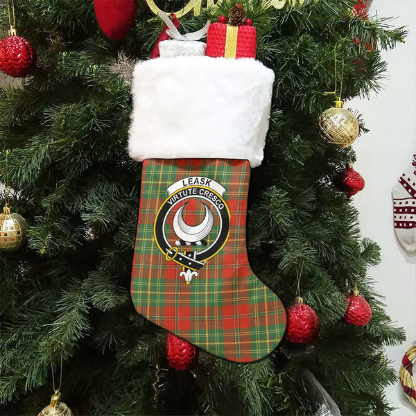 Leask Ancient Clan Badge Tartan Christmas Stocking