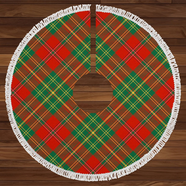 Leask Ancient Clan Badge Tartan Christmas Tree Skirt