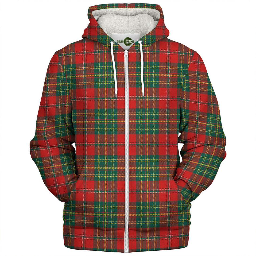 Leask Modern Clan Badge Tartan Sherpa Hoodie