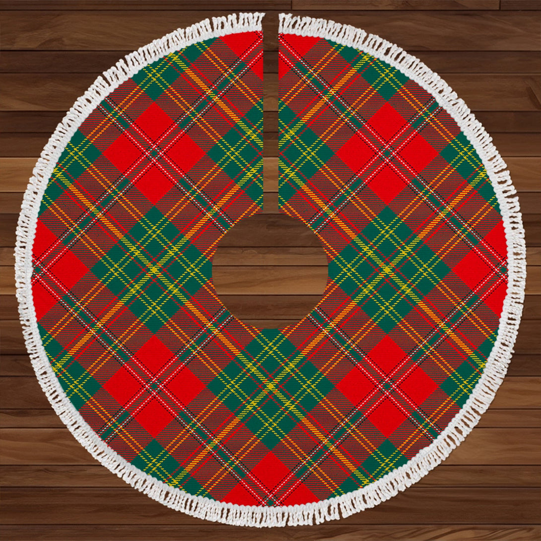 Leask Modern Clan Badge Tartan Christmas Tree Skirt