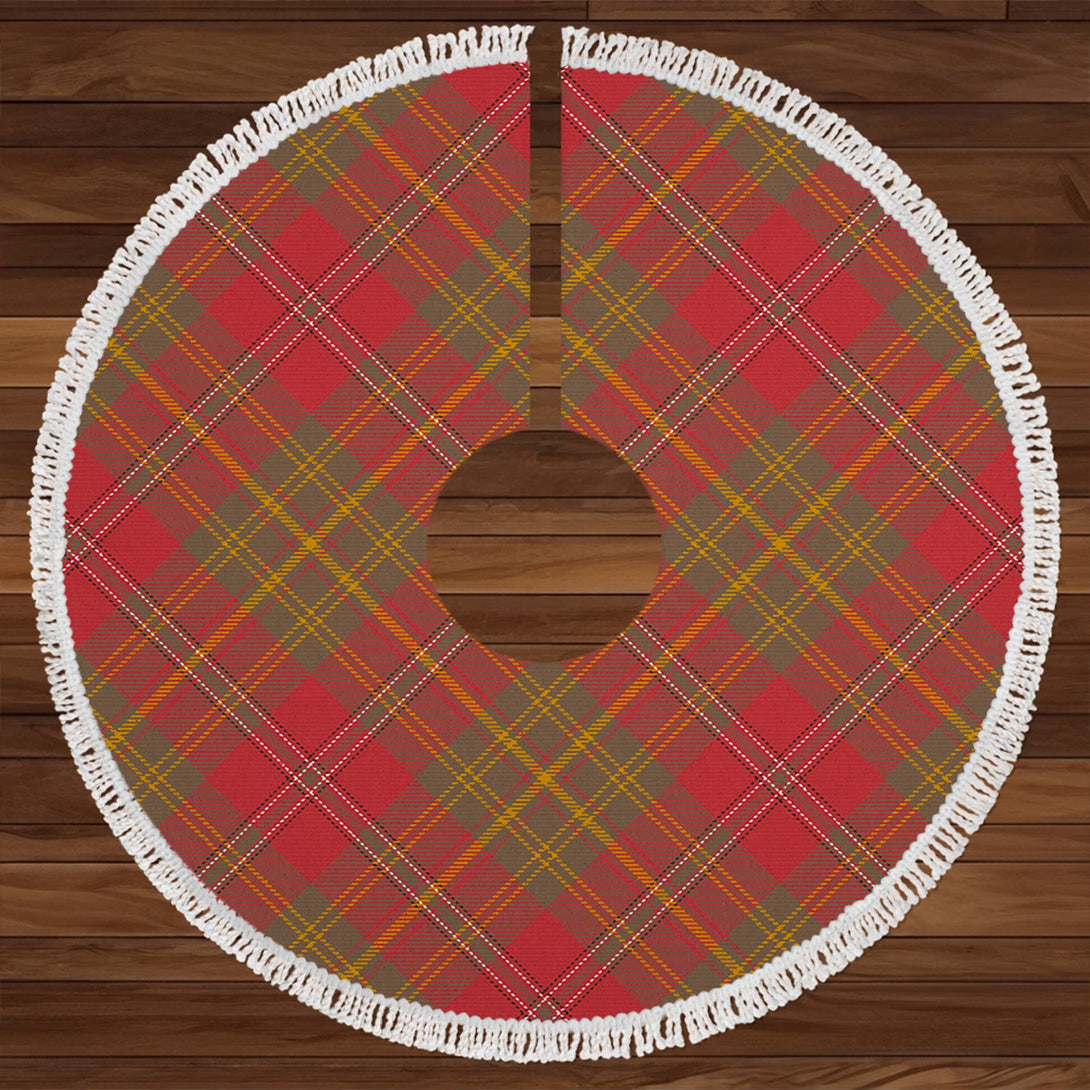 Leask Weathered Clan Badge Tartan Christmas Tree Skirt