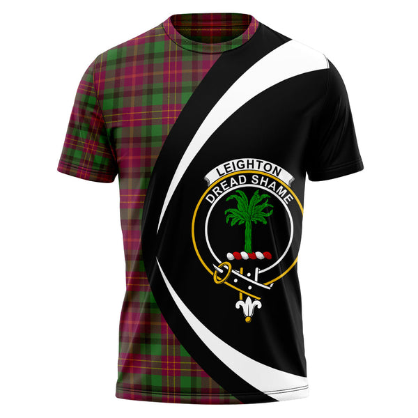 Leighton Modern Clan Badge Tartan T-Shirt Circle Style Personalized