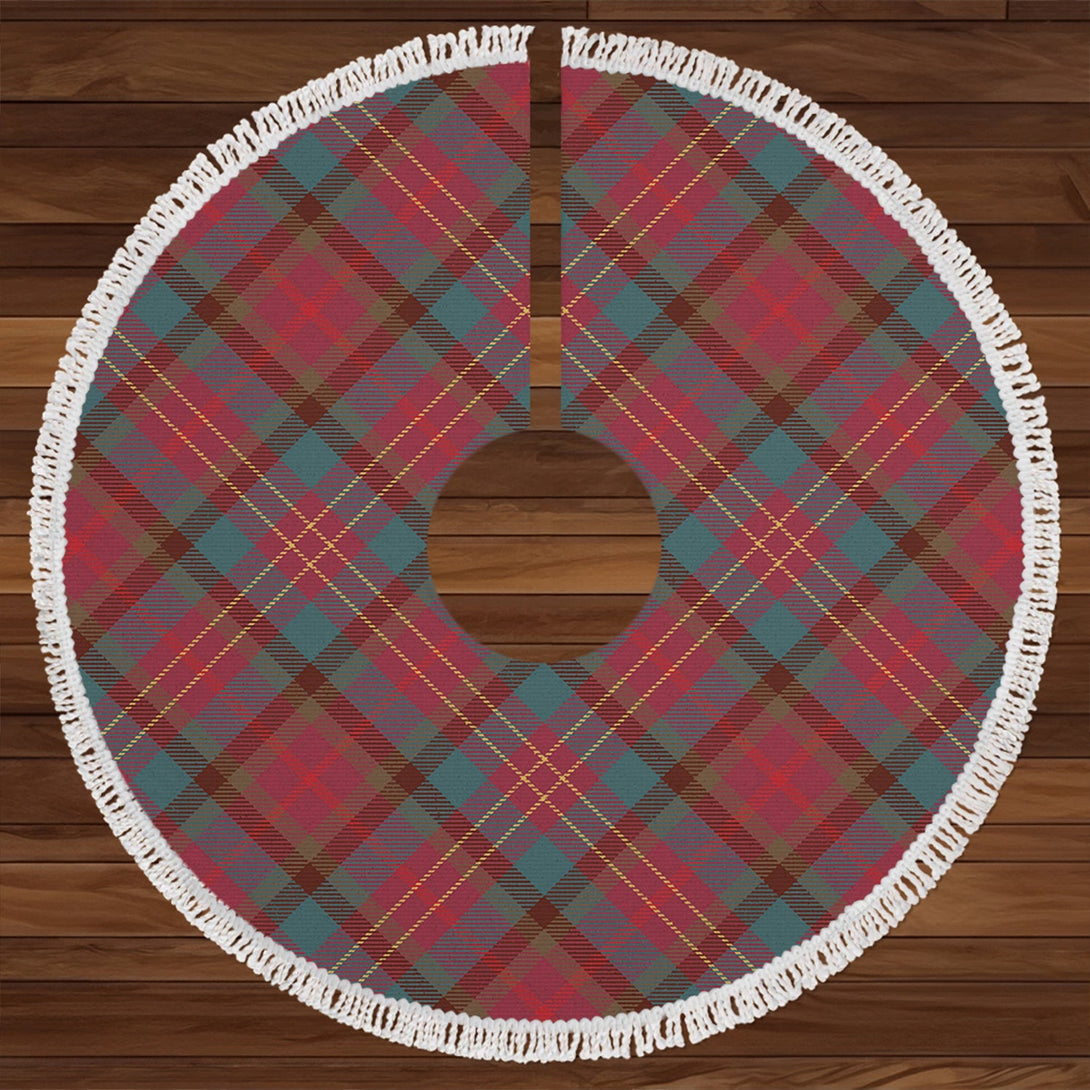 Leighton Weathered Clan Badge Tartan Christmas Tree Skirt