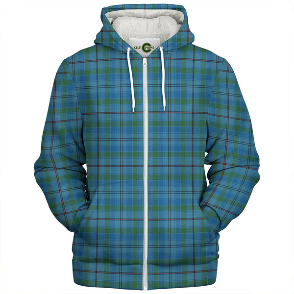 Leith District Ancient Clan Badge Tartan Sherpa Hoodie