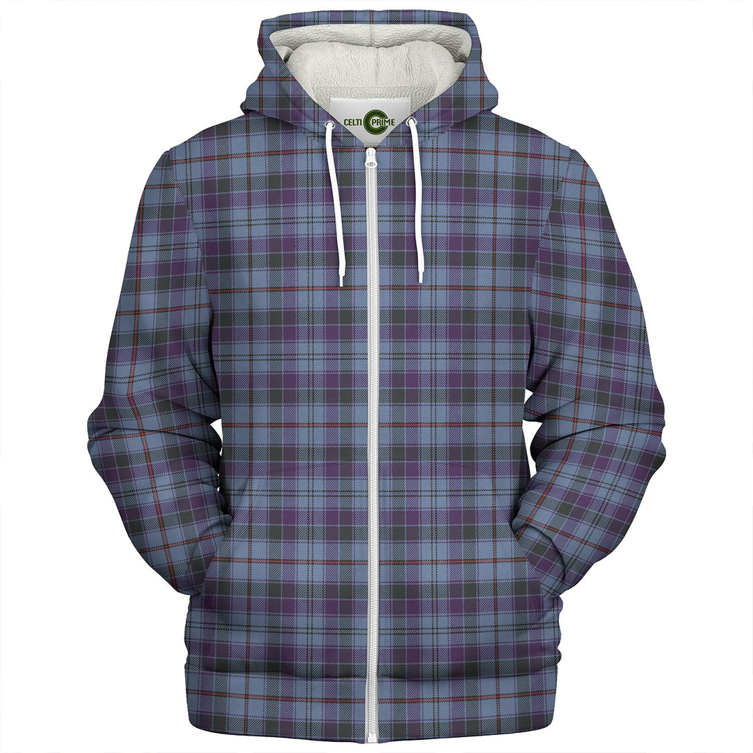 Leith District Weathered Clan Badge Tartan Sherpa Hoodie