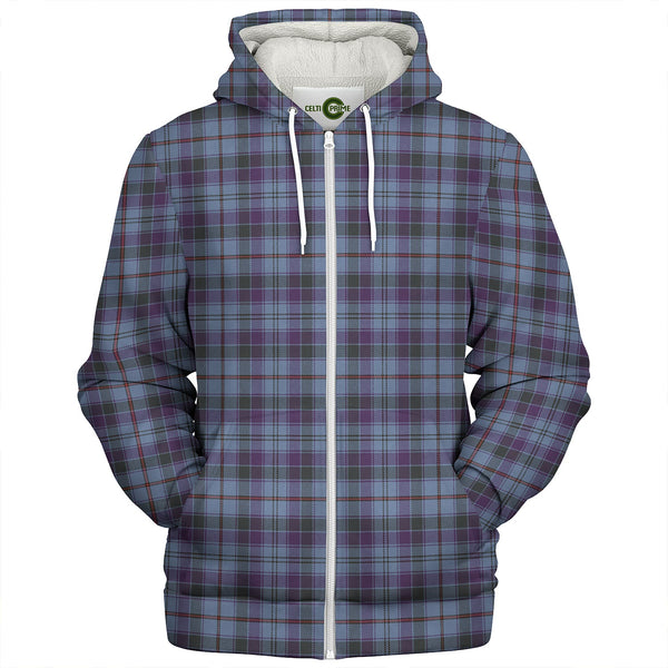 Leith District Weathered Clan Badge Tartan Sherpa Hoodie