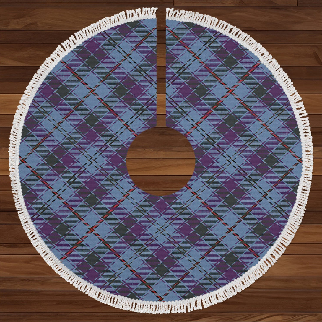 Leith District Weathered Clan Badge Tartan Christmas Tree Skirt