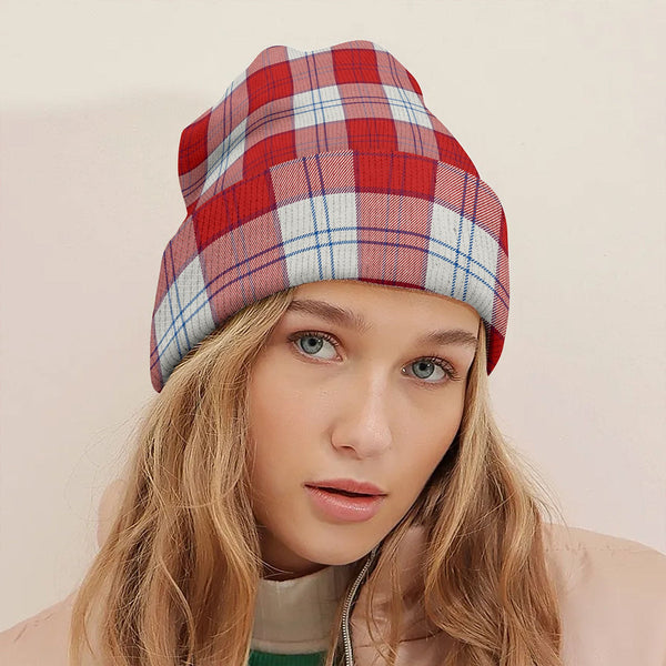 Lennox Dress Red Tartan Knitted Beanie