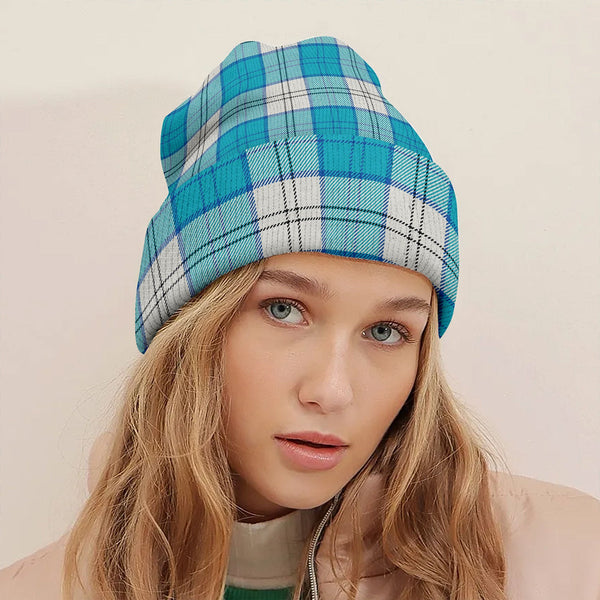 Lennox Dress Turquoise Tartan Knitted Beanie